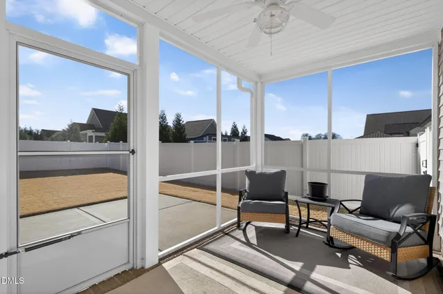 a outdoor living space with furniture