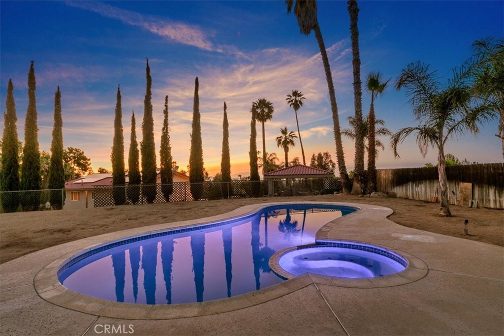 15745 Saddleback Road Riverside, CA 92506 - Photo 1 of 44 Pool & Spa View at Twilight