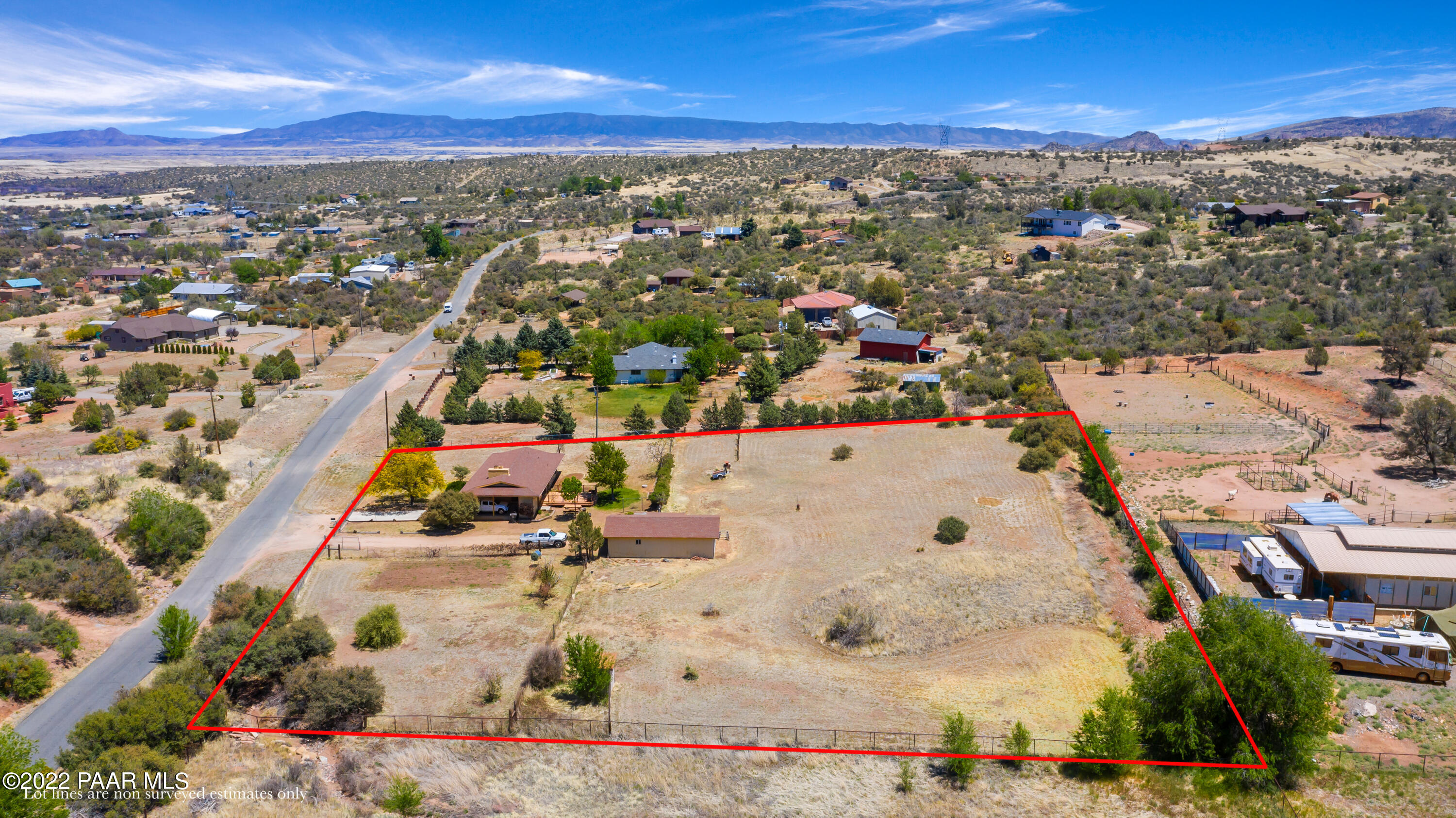 1481 West Cliff Rose Road Prescott, AZ 86305 - Photo 36 of 38 an aerial view of residential houses with outdoor space
