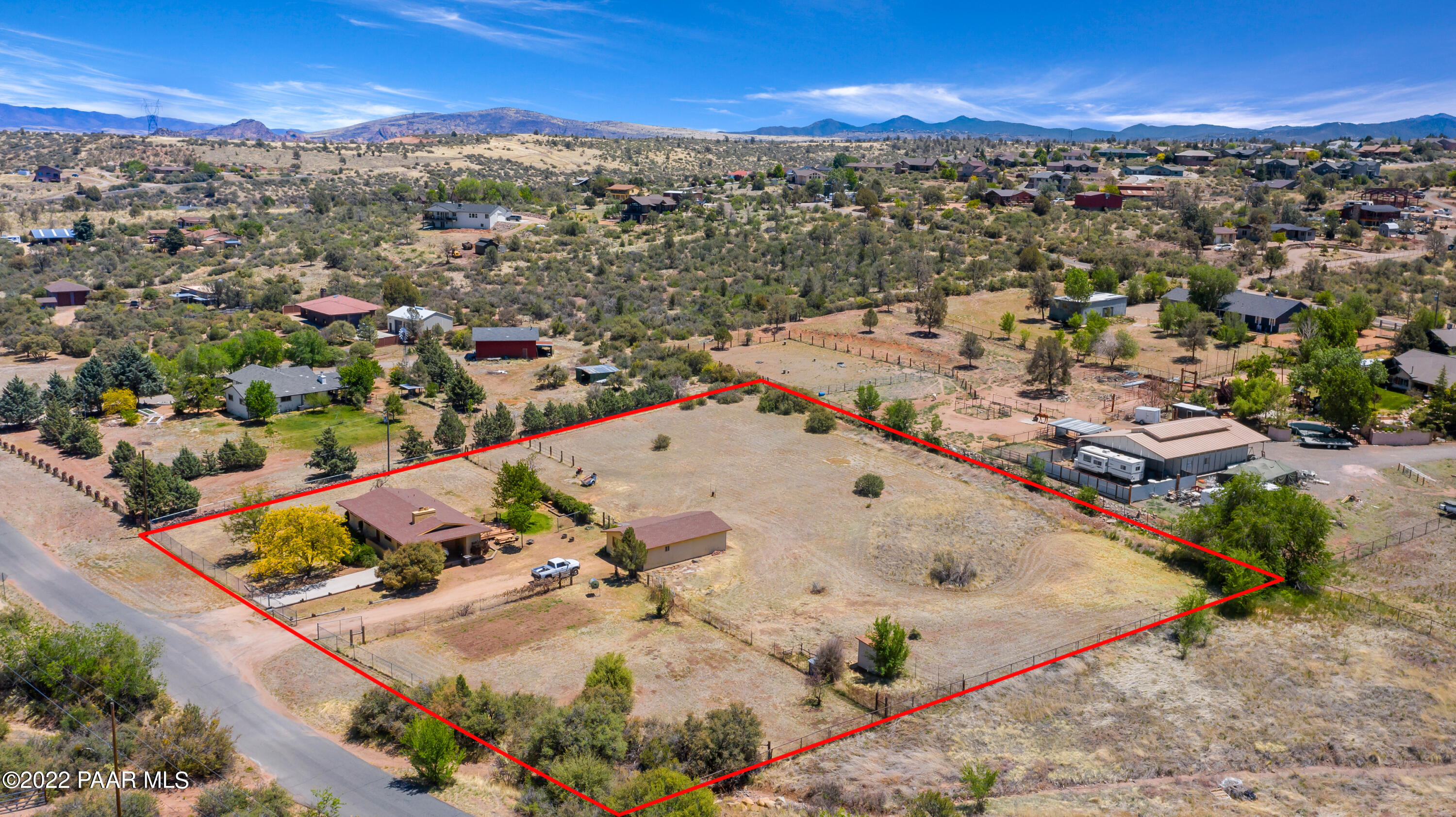 1481 West Cliff Rose Road Prescott, AZ 86305 - Photo 37 of 38 an aerial view of residential houses with outdoor space