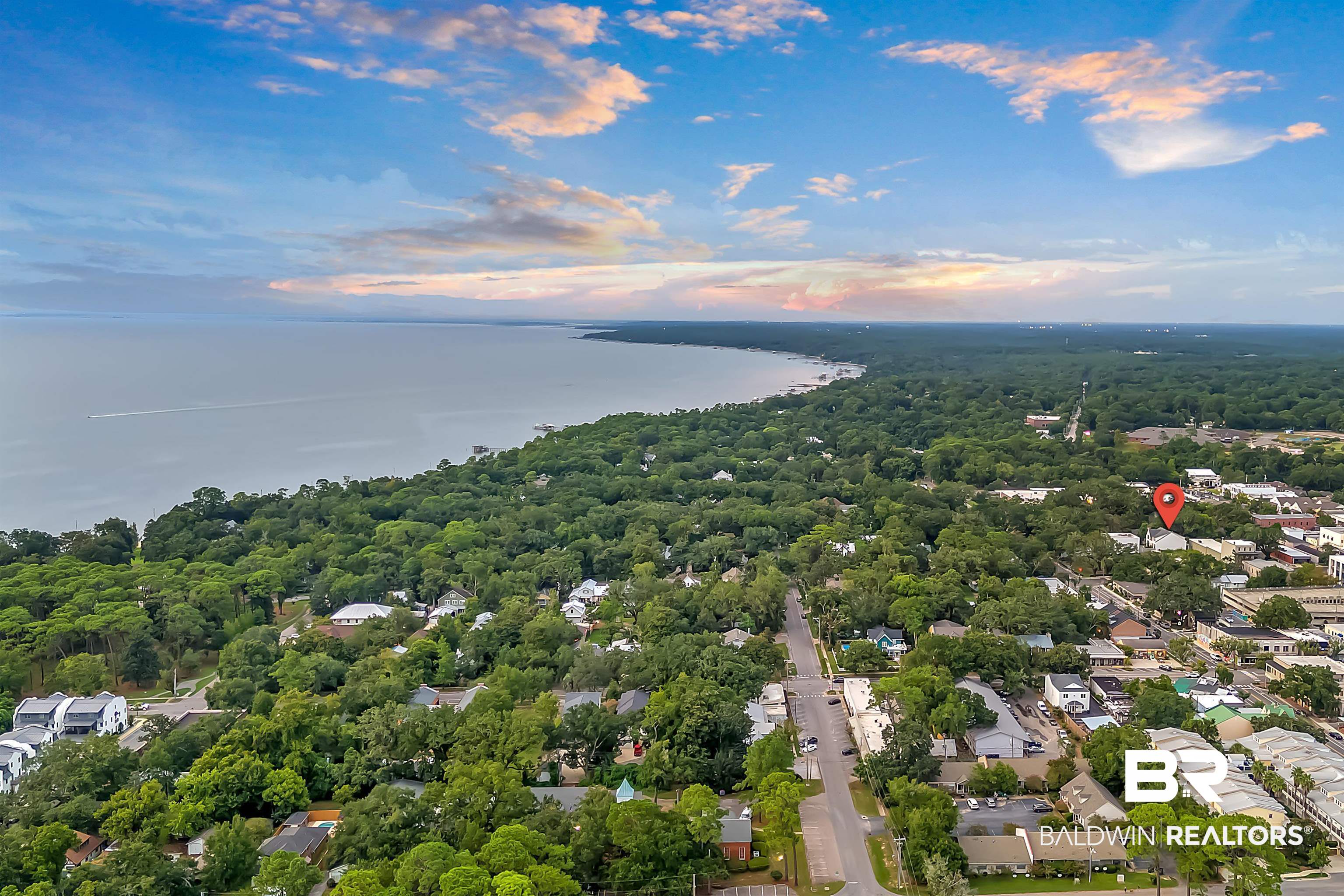 52 North Church Street, Unit C1 Fairhope, AL 36532 - Photo 2 of 72 Aerial View of Mobile Bay & Townhome