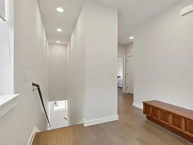 wooden floor and windows in a room