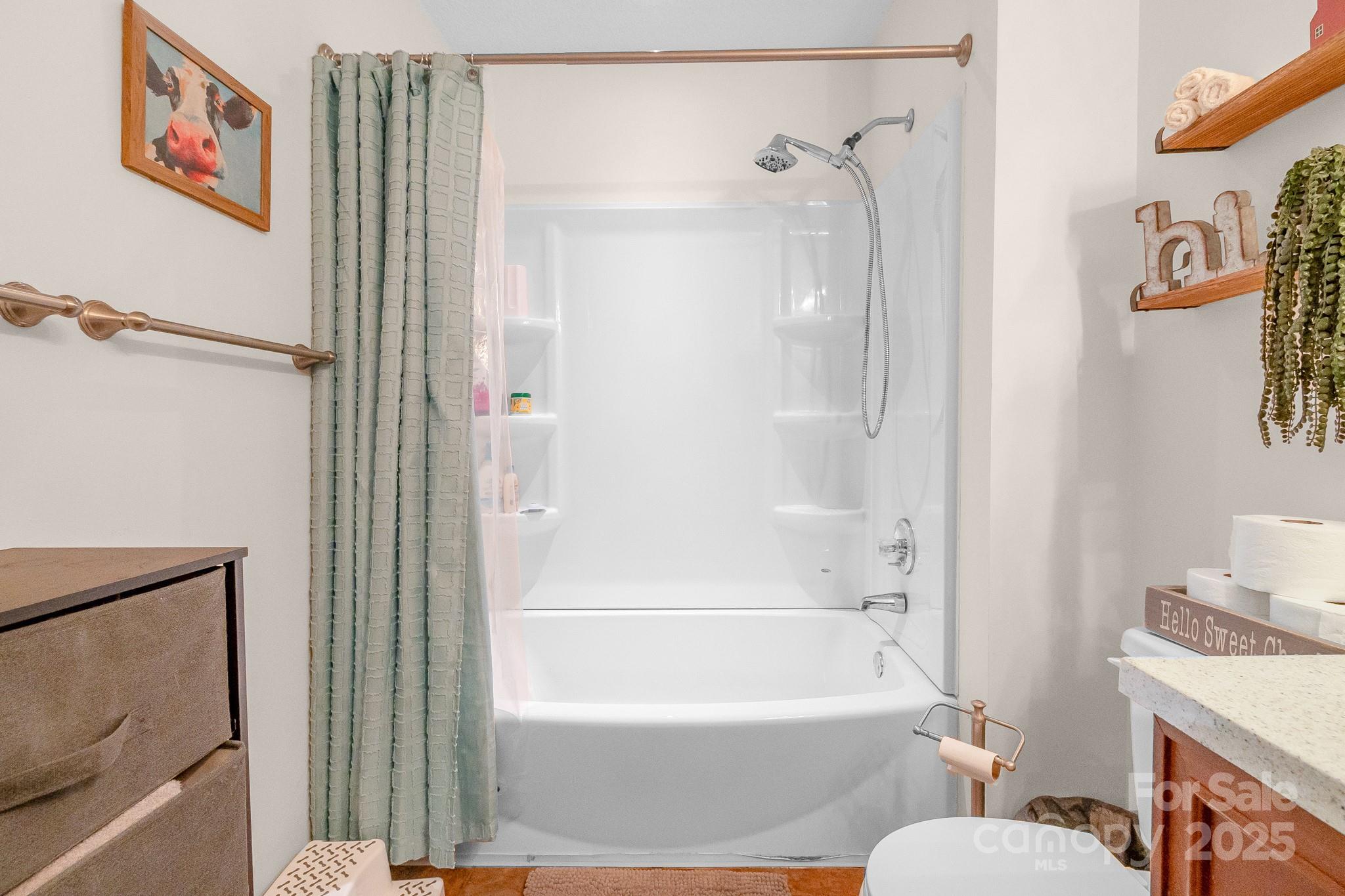 2578 Laboratory Road Lincolnton, NC 28092 - Photo 14 of 34 a bathroom with a shower and a toilet