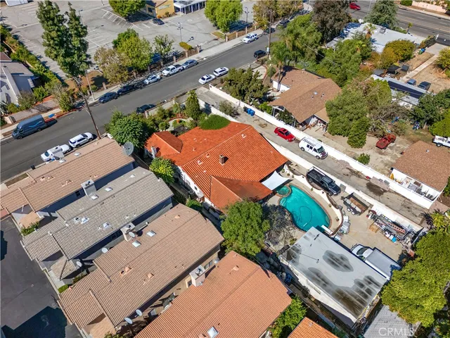 an aerial view of a city