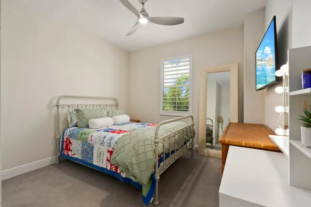 a view of a lake with a outdoor space