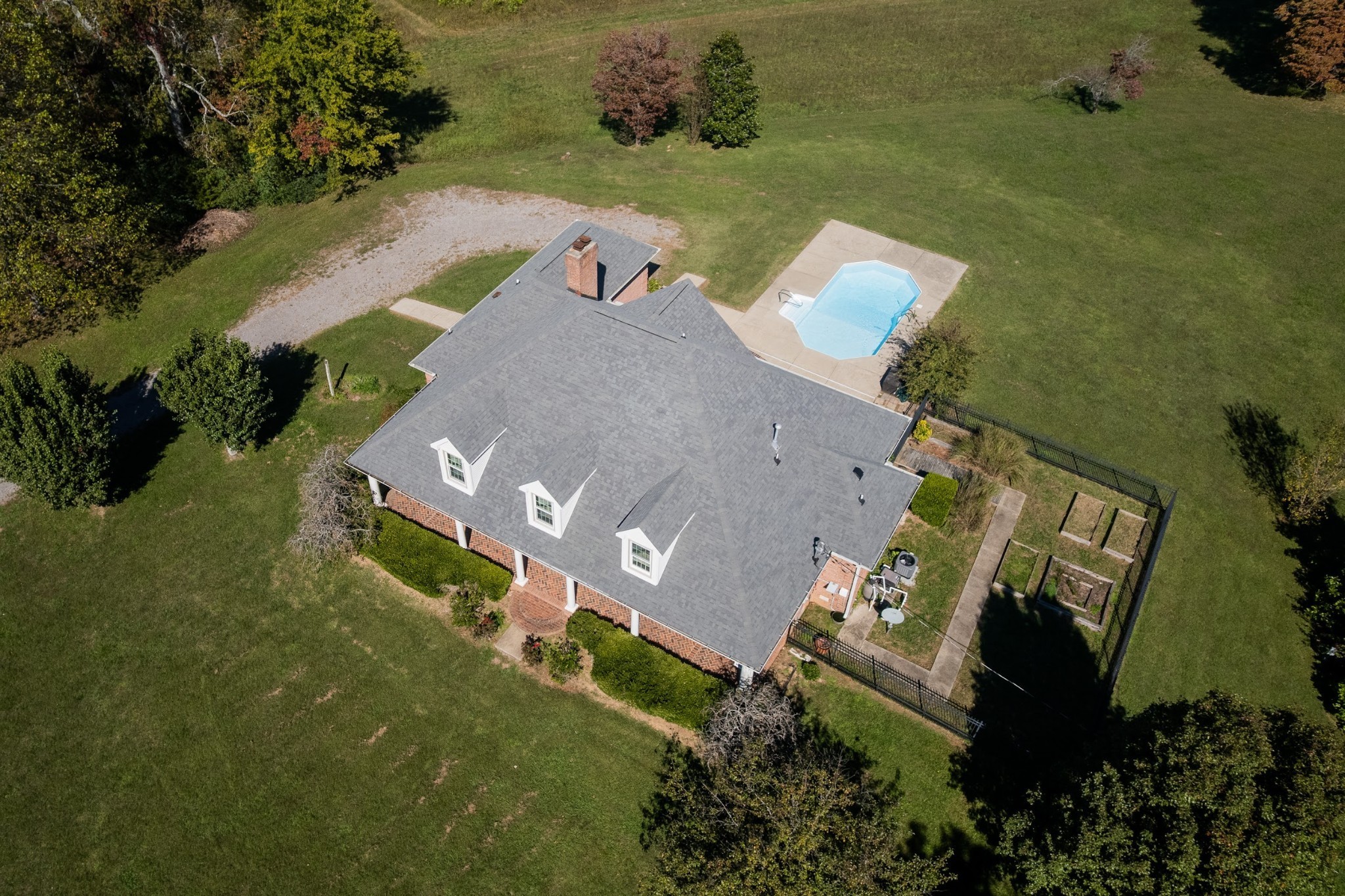 314 Fairview Road Dickson, TN 37055 - Photo 31 of 35 an aerial view of a house with outdoor space swimming pool and mountains