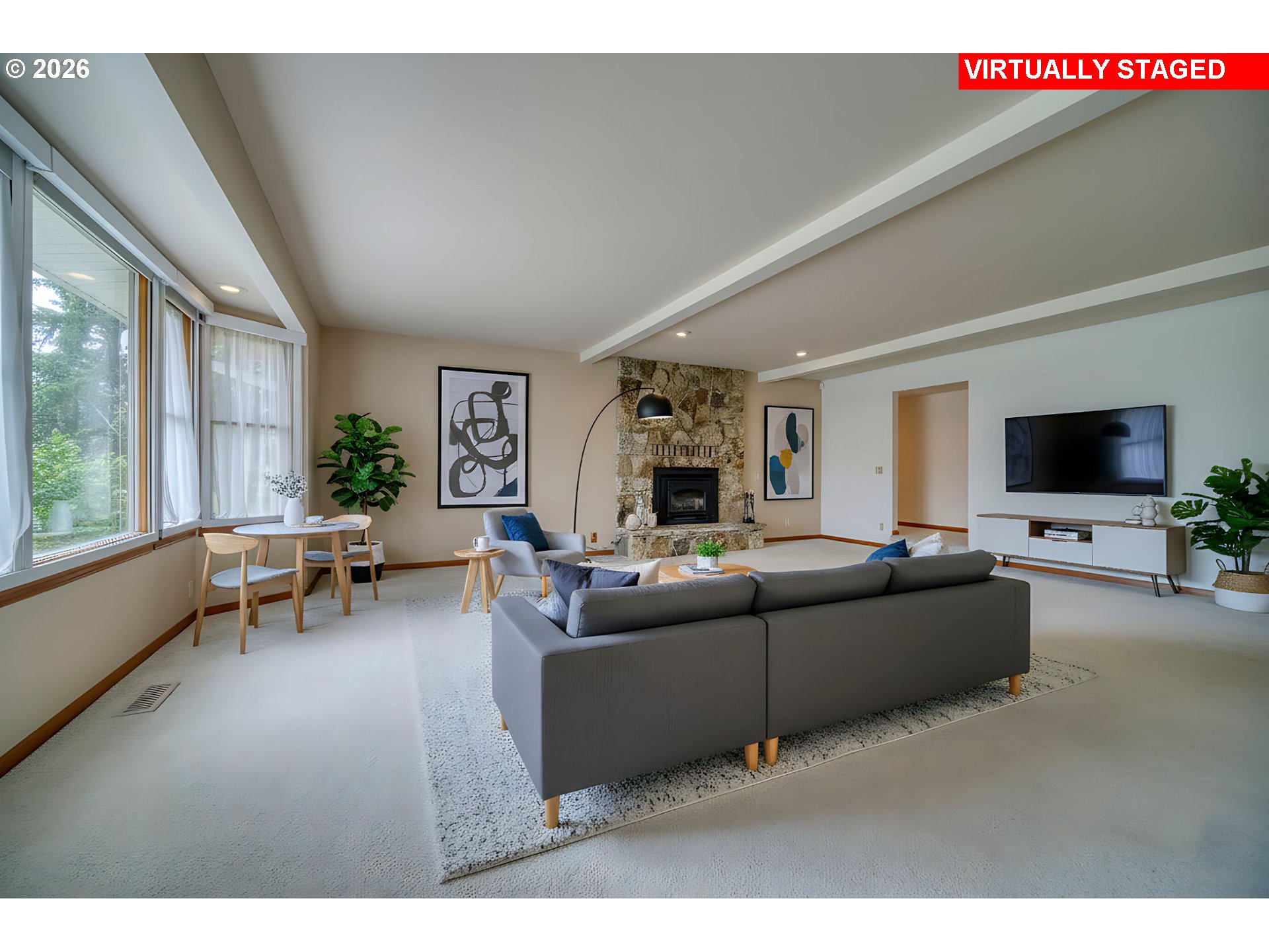 33887 Church Road Warren, OR 97053 - Photo 10 of 48 a living room with furniture and a flat screen tv