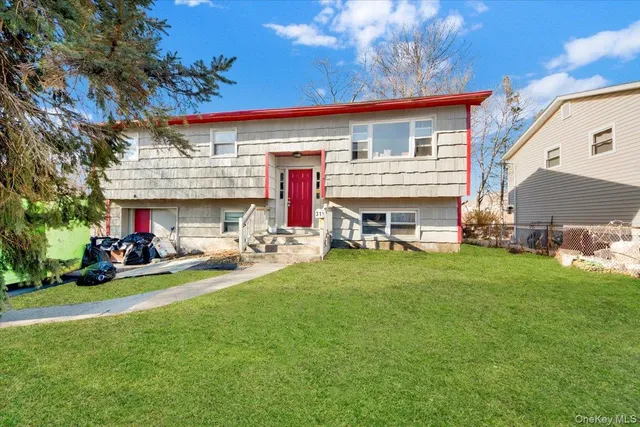 a view of a chairs in front of house