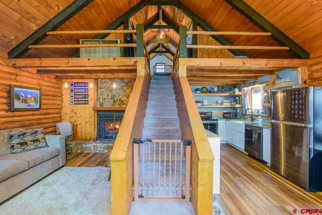 a view of a building with door