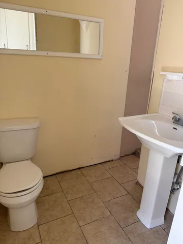 a bathroom with a tub