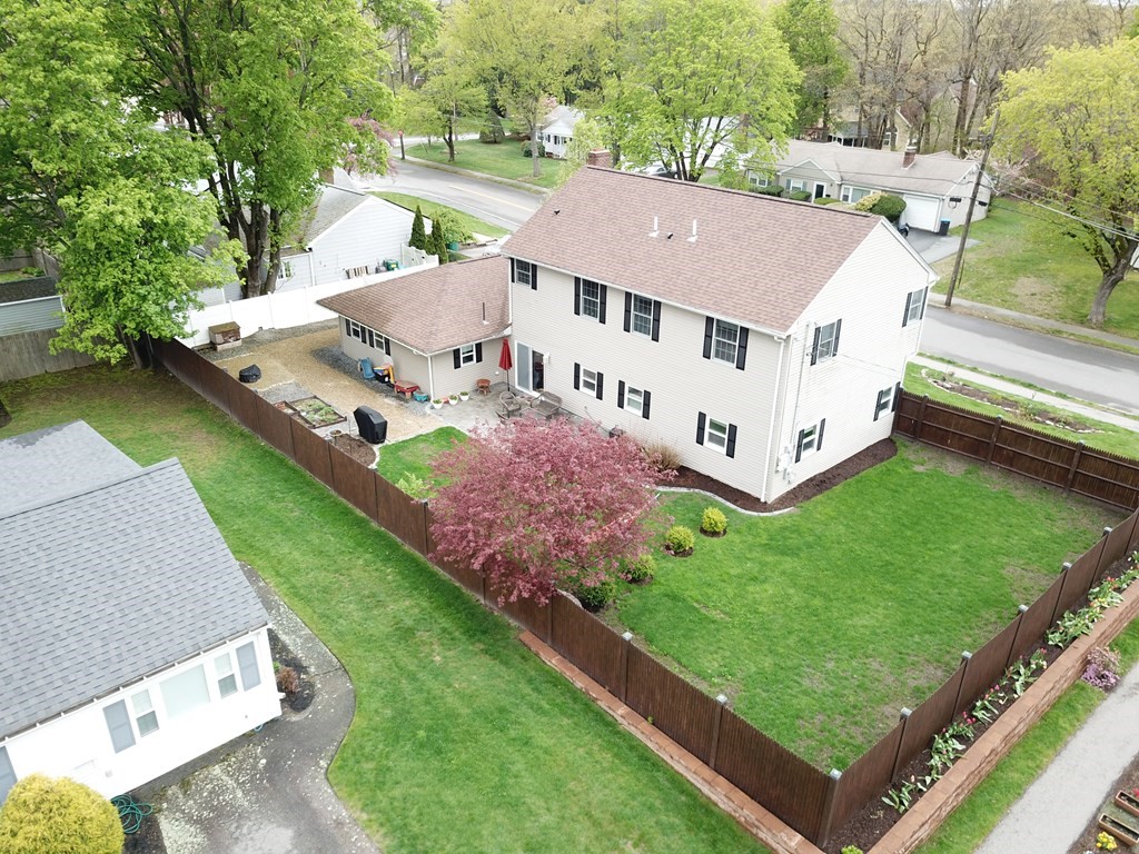 14 Rutledge Road Natick, MA 01760 - Photo 35 of 39 an aerial view of a house with a backyard