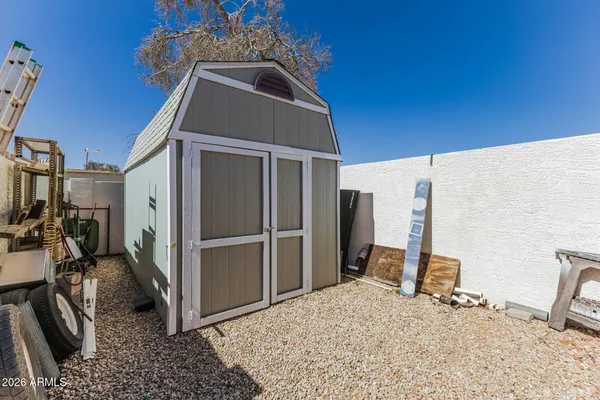a view of a hallway to a room