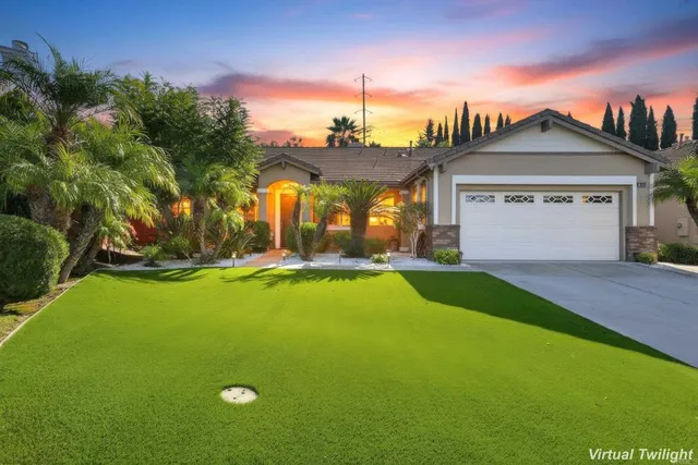 a view of outdoor space yard and garage
