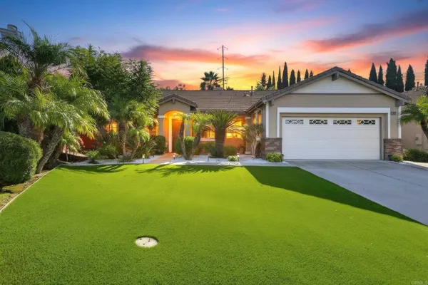 a view of outdoor space yard and garage