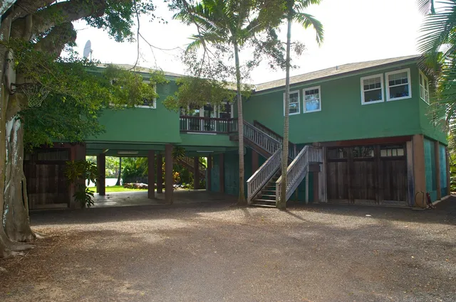 a view of a house with a garage