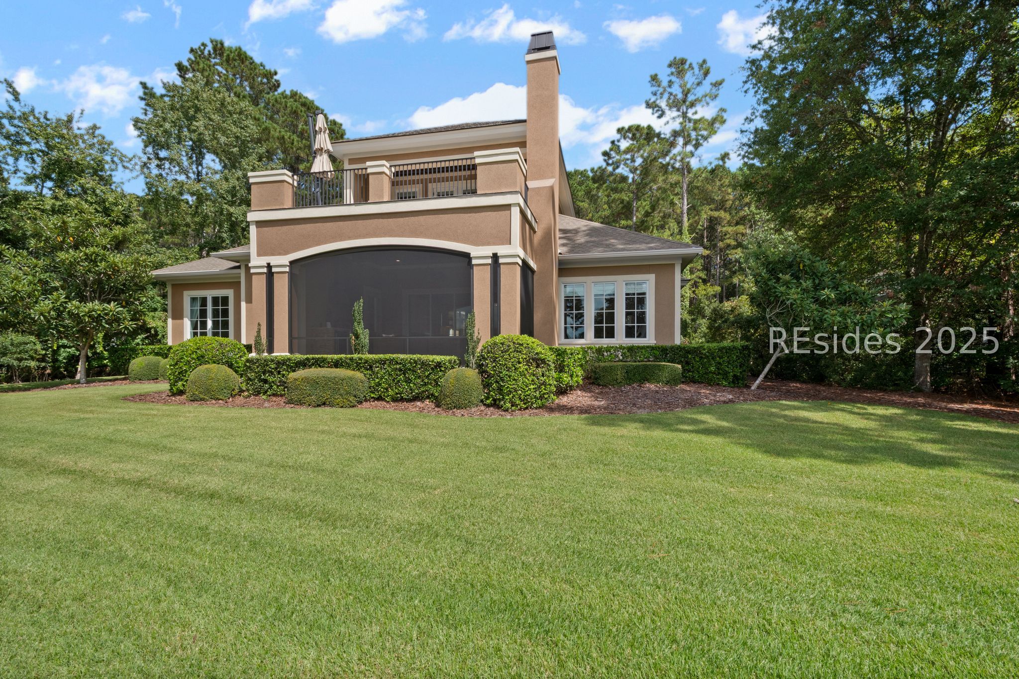 1037 Berkeley Hall Boulevard Bluffton, SC 29909 - Photo 17 of 47 Back view showing screened porch & 2nd floor porch