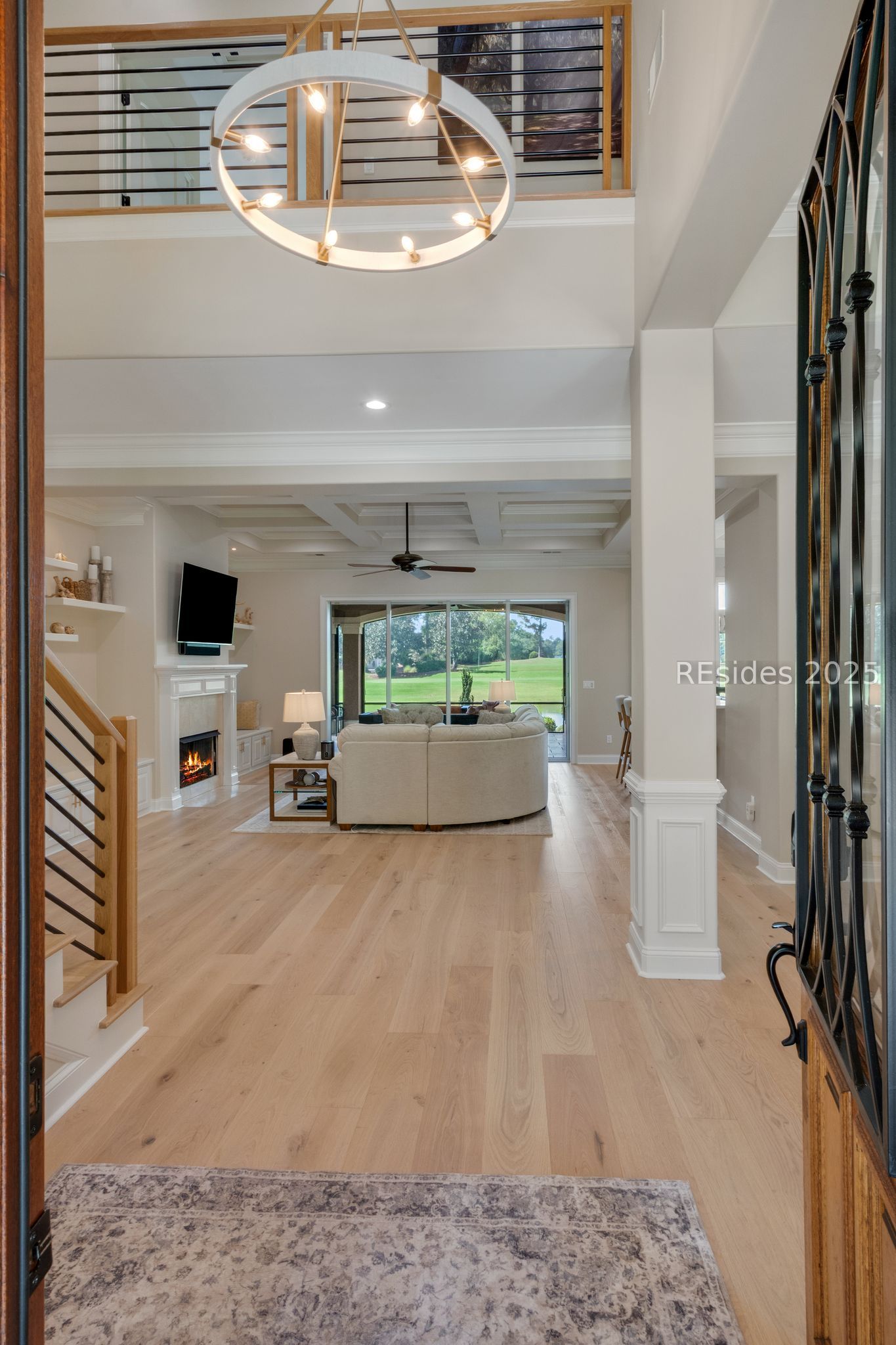 1037 Berkeley Hall Boulevard Bluffton, SC 29909 - Photo 3 of 47 Great room from foyer, new wood floors