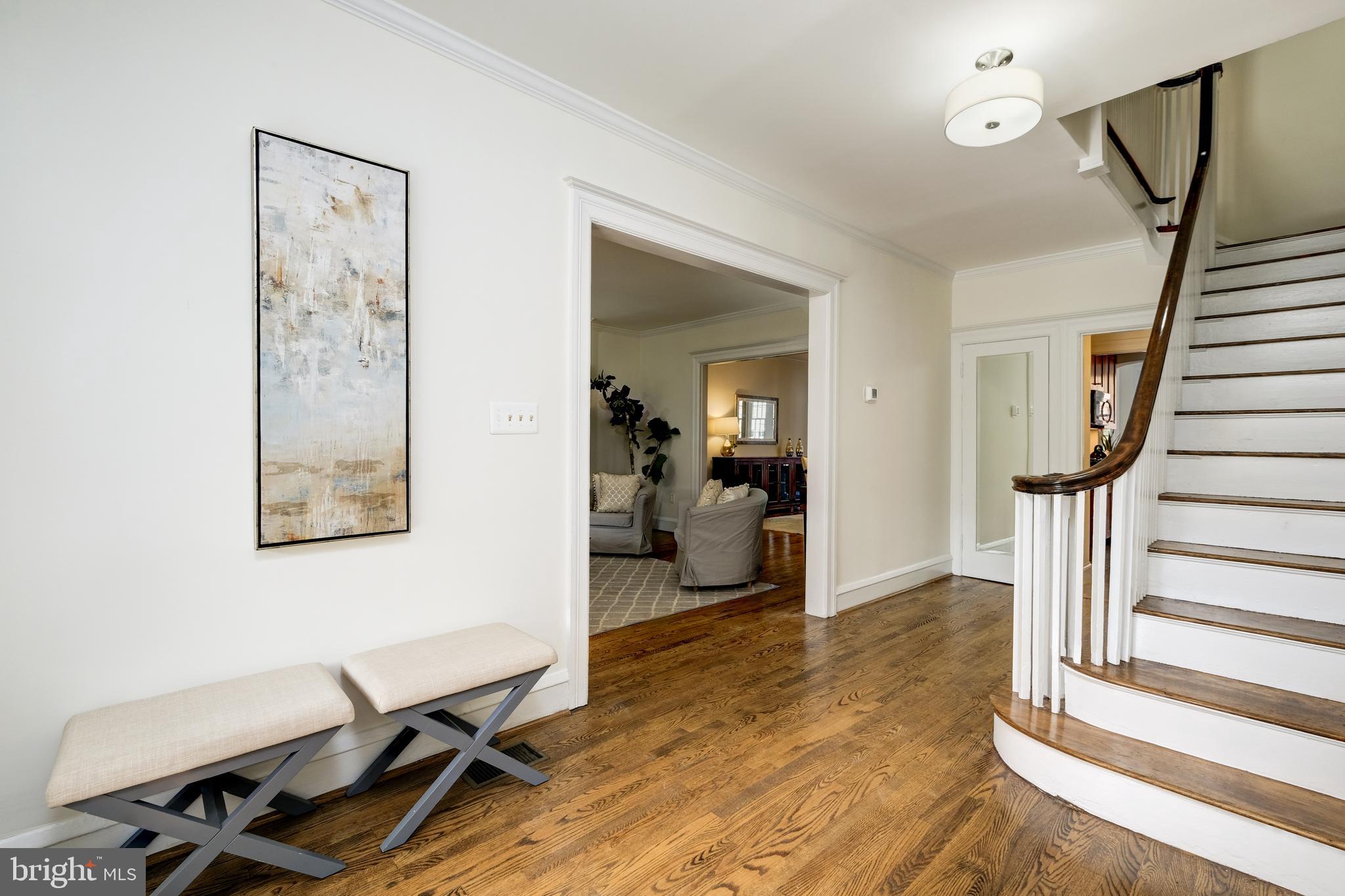 2009 Klingle Road Northwest Washington, DC 20010 - Photo 4 of 20 Foyer and elegant stairway