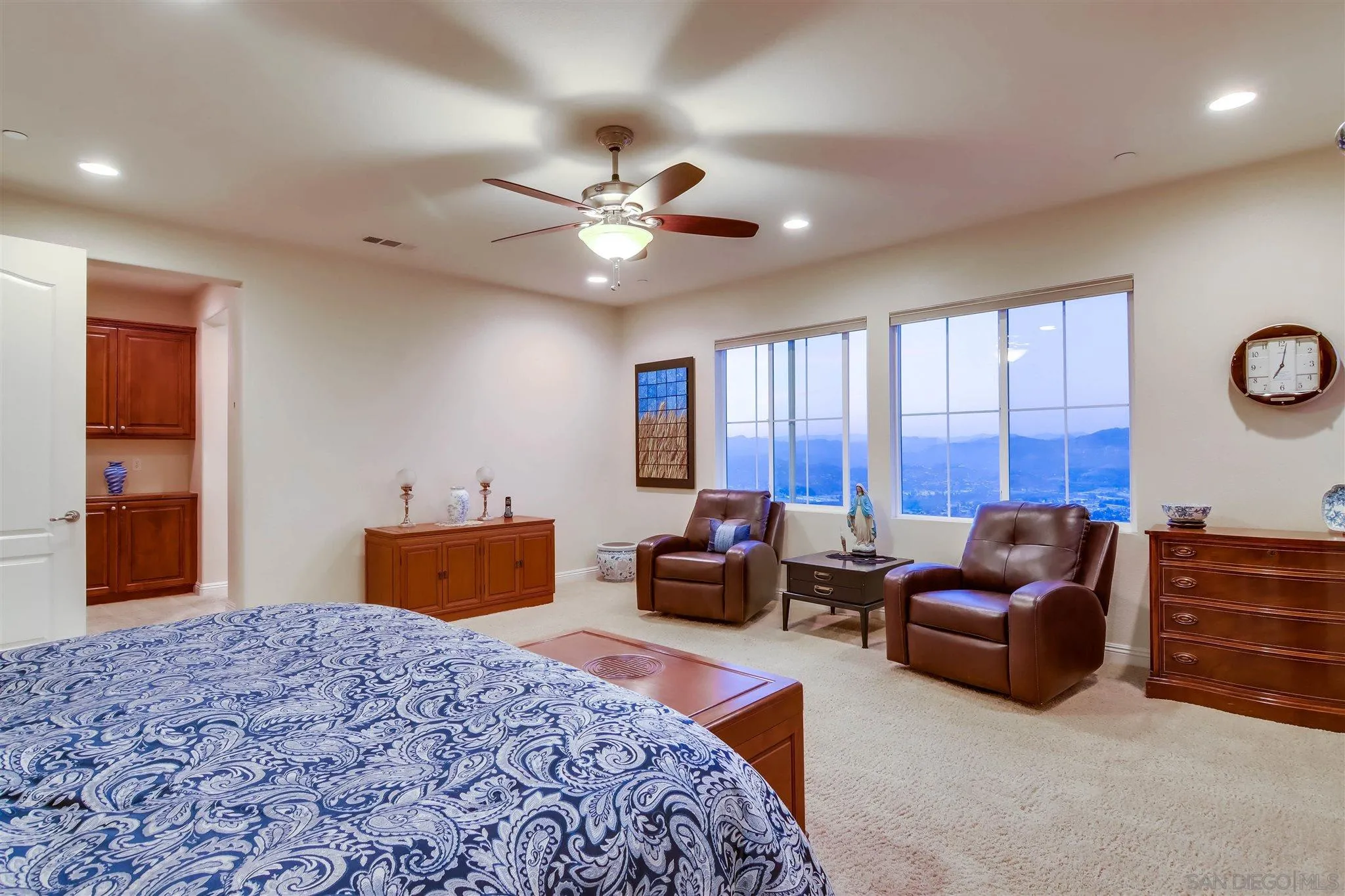 7267 Ocotillo Street Santee, CA 92071 - Photo 33 of 53 a bedroom with furniture and a large window