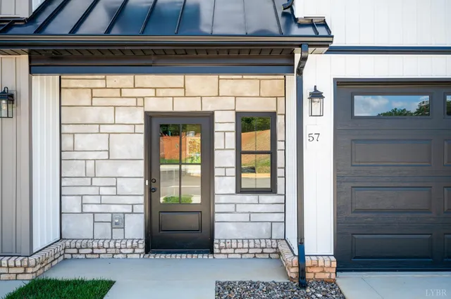 a front view of a house with a window