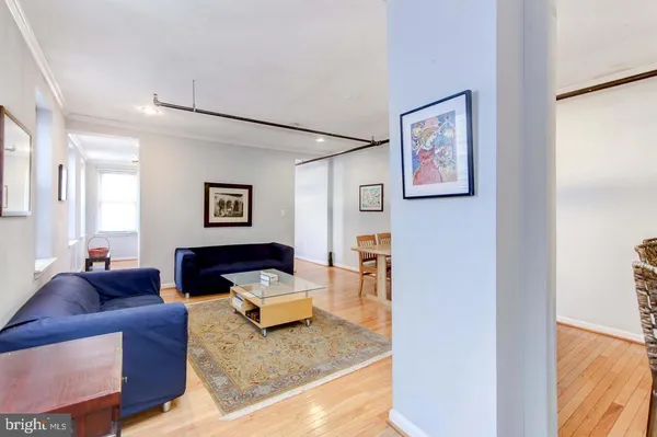 a living room with furniture and a couch