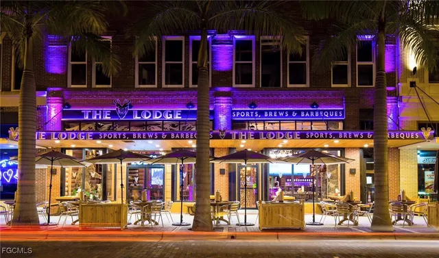 a view of street with shops