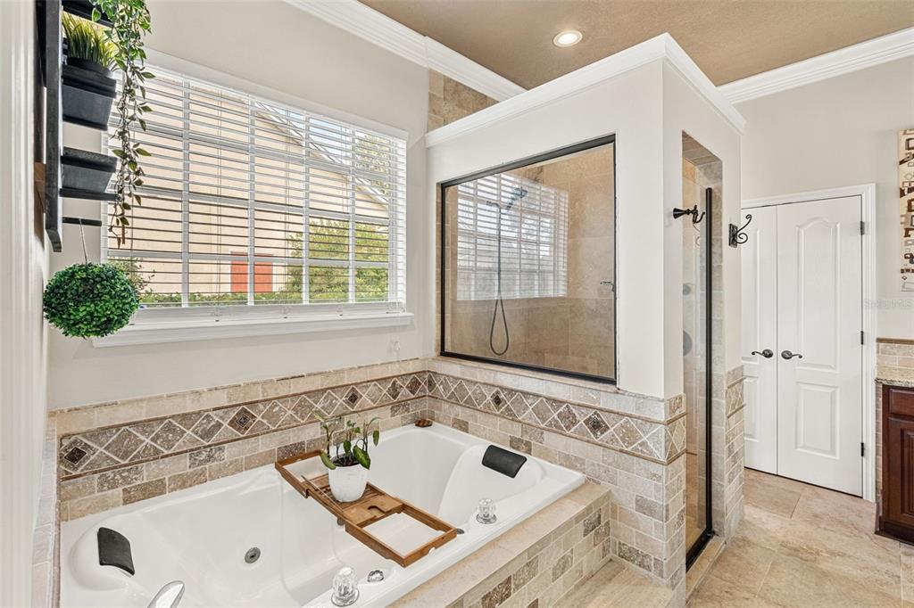 1674 Victoria Way Winter Garden, FL 34787 - Photo 30 of 42 a bathroom with a tub sink and mirror