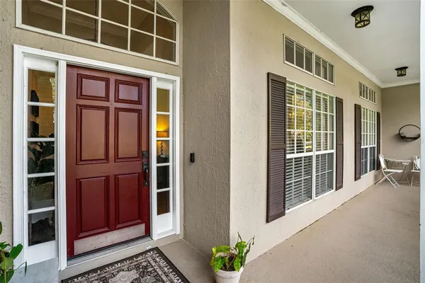 a view of front door of house