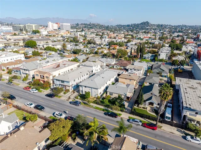 an aerial view of a city