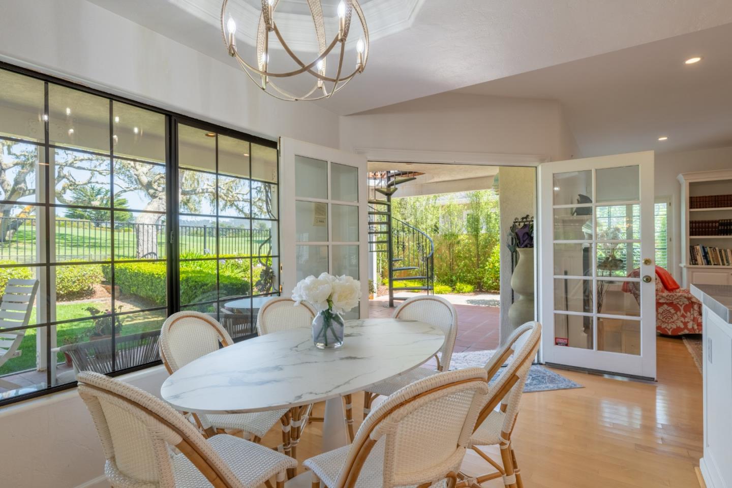 1043 Broncho Road Pebble Beach, CA 93953 - Photo 6 of 21 a view of a dining room with furniture window and outside view