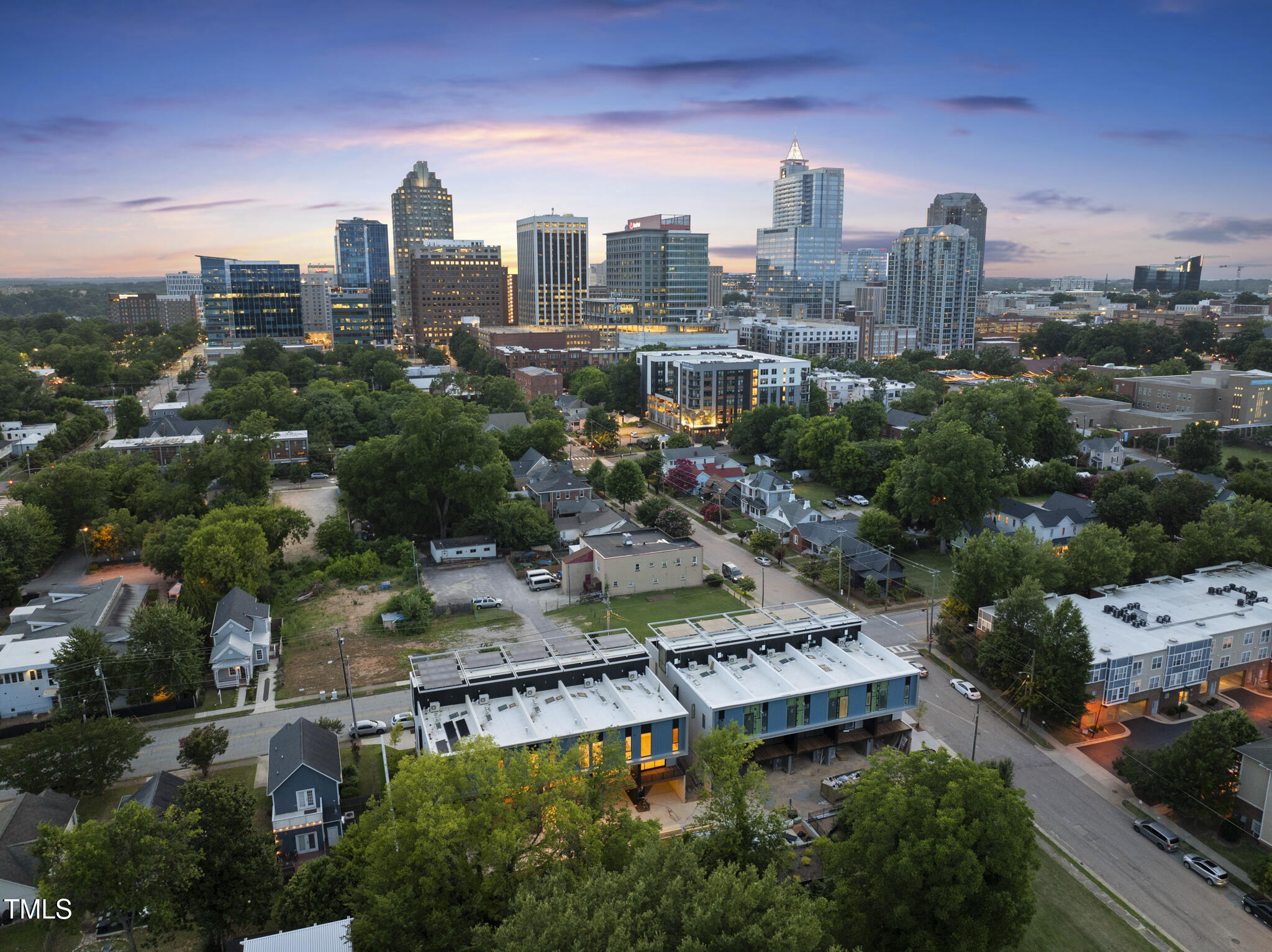 511 South Bloodworth Street, Unit 101 Raleigh, NC 27601 - Photo 40 of 51 an aerial view of a city with lots of buildings