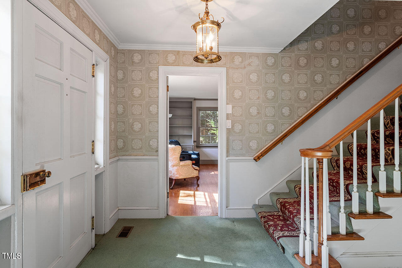 3408 Caldwell Drive Raleigh, NC 27607 - Photo 20 of 46 a view of a hallway view with staircase