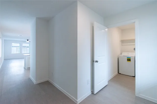 a view of an empty room and a gallery