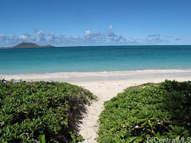a view of a lake in the backyard of a house