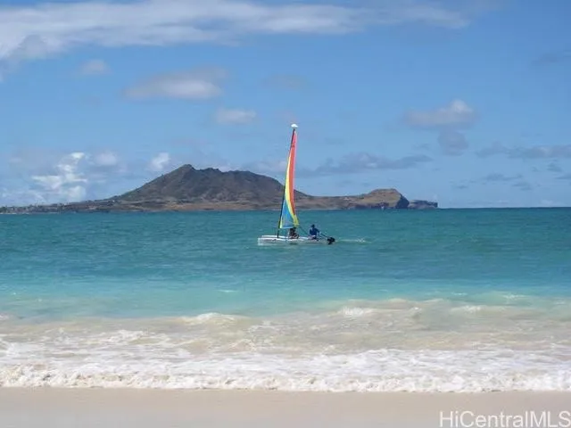a view of a lake with a mountain