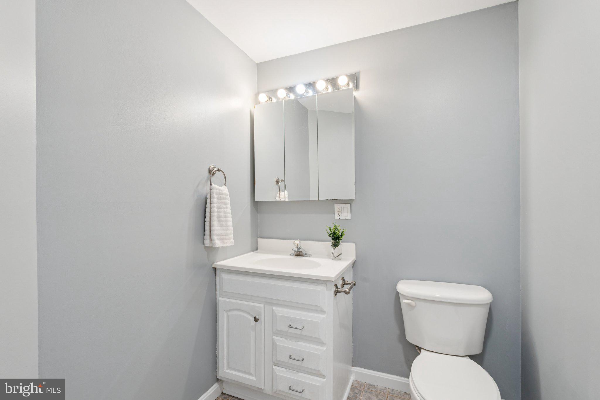 2050 Horace Ward Road Owings, MD 20736 - Photo 33 of 39 a bathroom with a toilet sink and mirror
