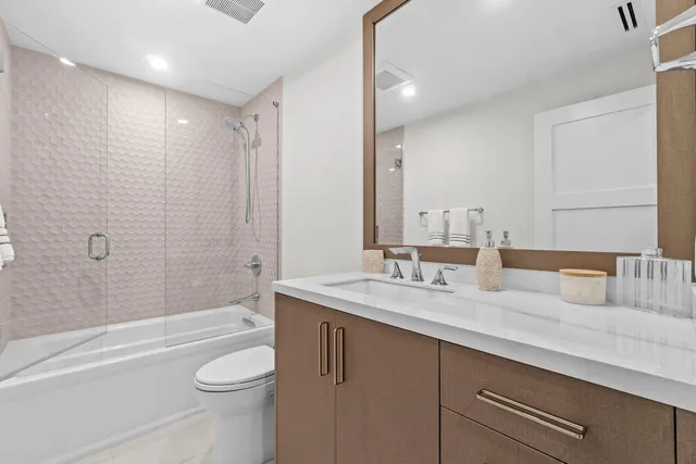 a view of a livingroom with furniture and a table