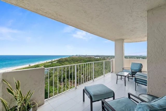 a view of a lake with a city