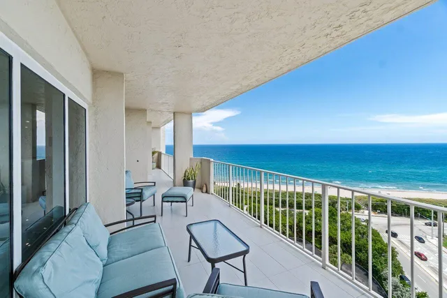 a view of an ocean and beach