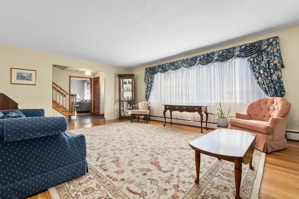 a living room with furniture and a couch