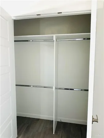 a close view of closet