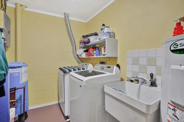 a house view with outdoor seating