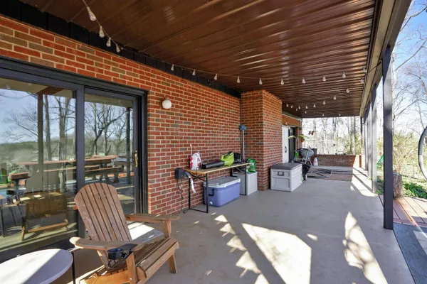 a view of outdoor space with seating