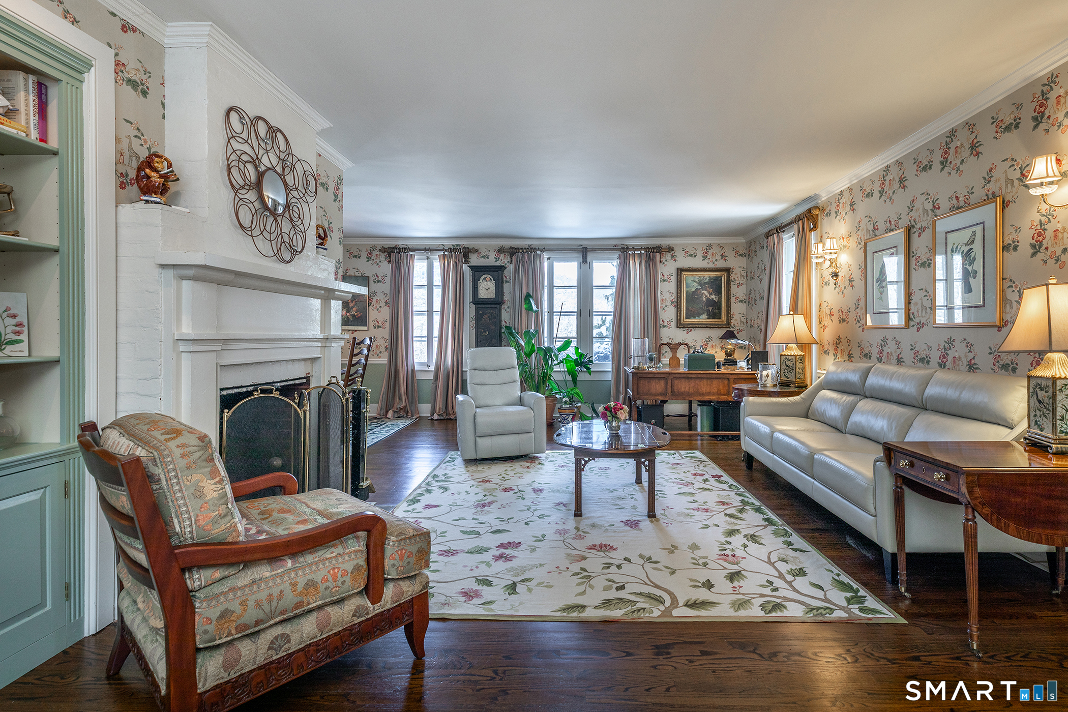 46 Spooner Hill Road Kent, CT 06757 - Photo 15 of 44 a living room with furniture or couch and a fireplace