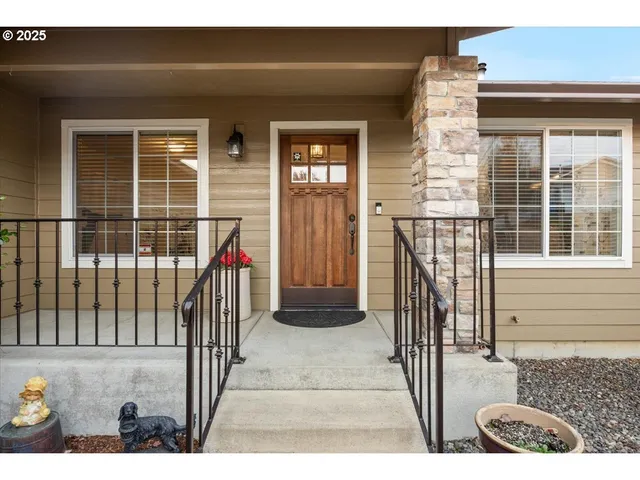 a view of front door of house