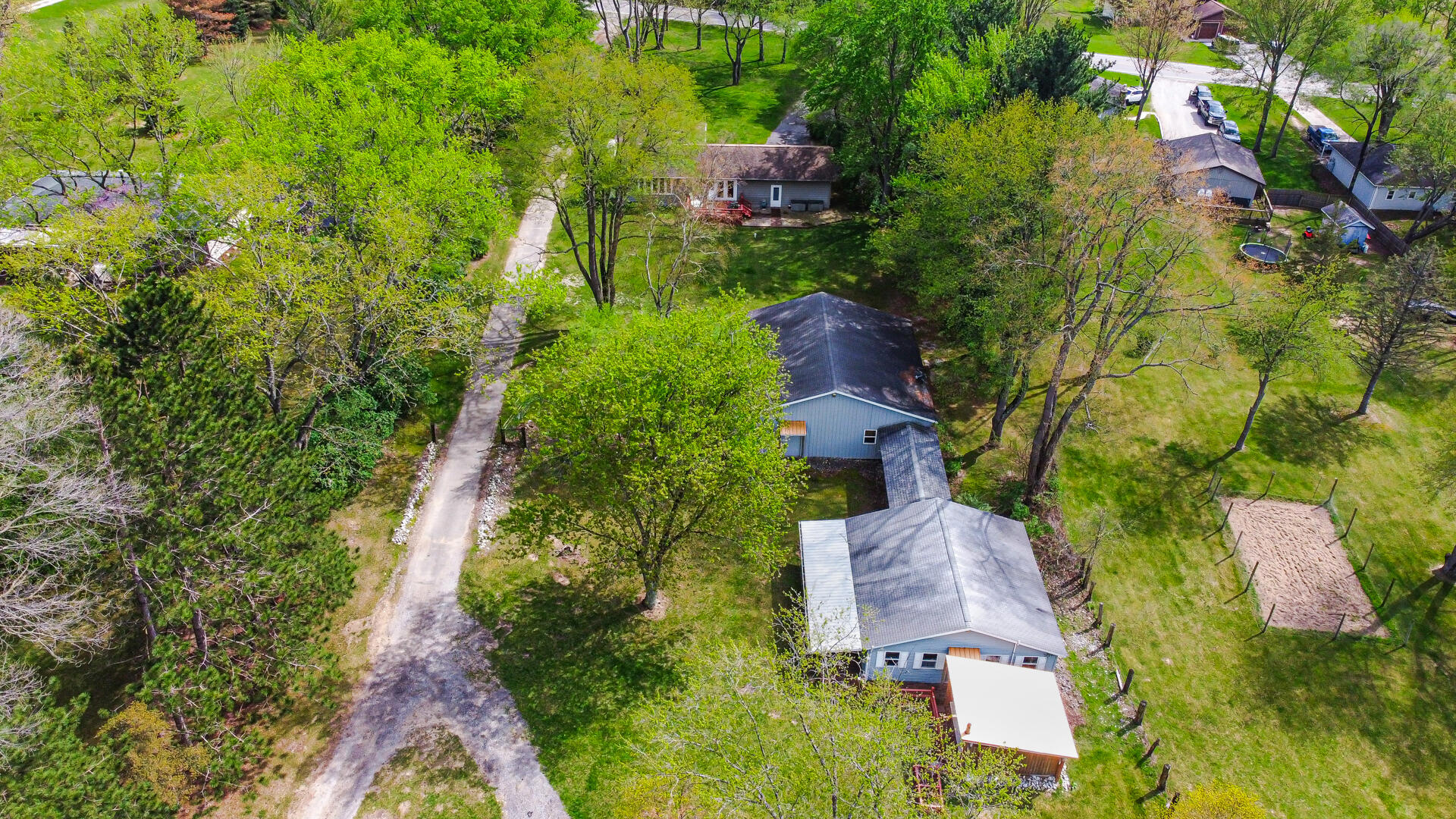 5505 West Schultz Road La Porte, IN 46350 - Photo 38 of 39 an aerial view of a house with a yard
