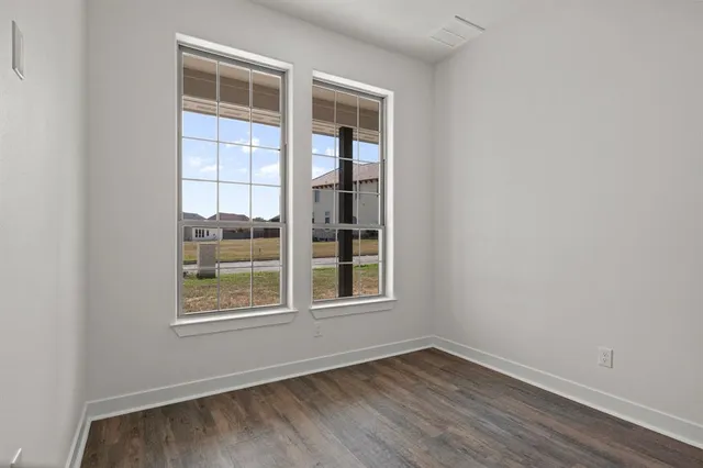 an empty room with a window