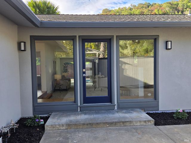 a house view with a outdoor space