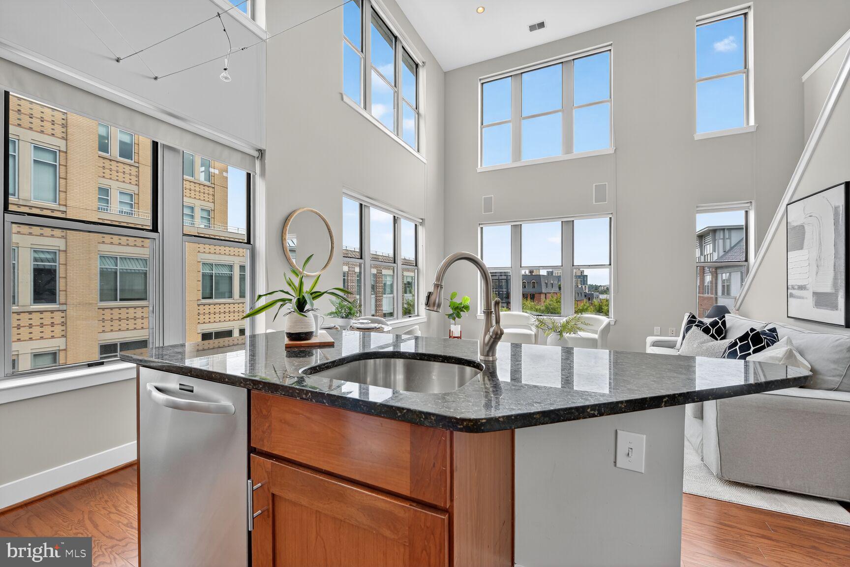 1800 Wilson Boulevard, Unit 449 Arlington, VA 22201 - Photo 15 of 99 a kitchen with stainless steel appliances granite countertop a sink and a counter space