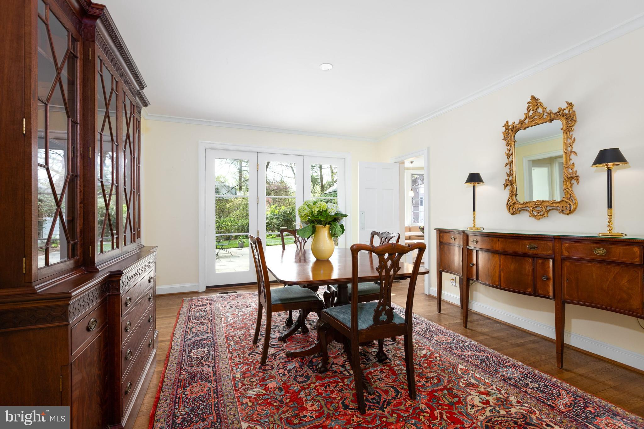 1306 Dale Drive Silver Spring, MD 20910 - Photo 11 of 33 Large dining room with double doors to the patio